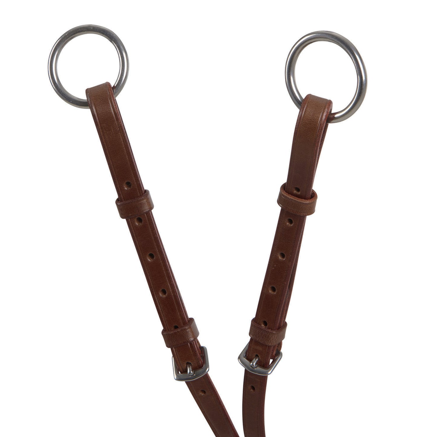 Martingala con collar de cuero hebillas ajustables Equestro - Marrón oscuro