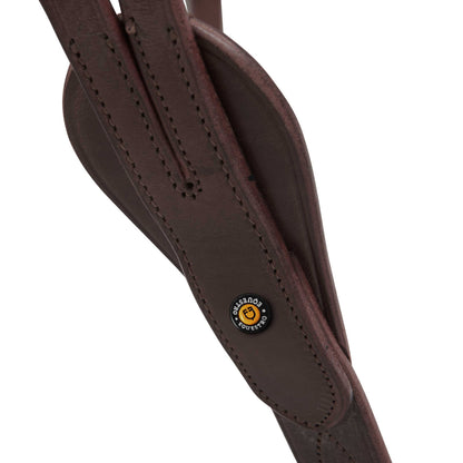 Martingala con collar de cuero hebillas ajustables Equestro - Marrón oscuro
