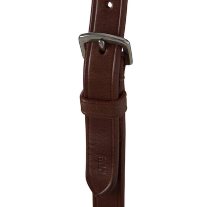 Martingala con collar de cuero hebillas ajustables Equestro - Marrón oscuro