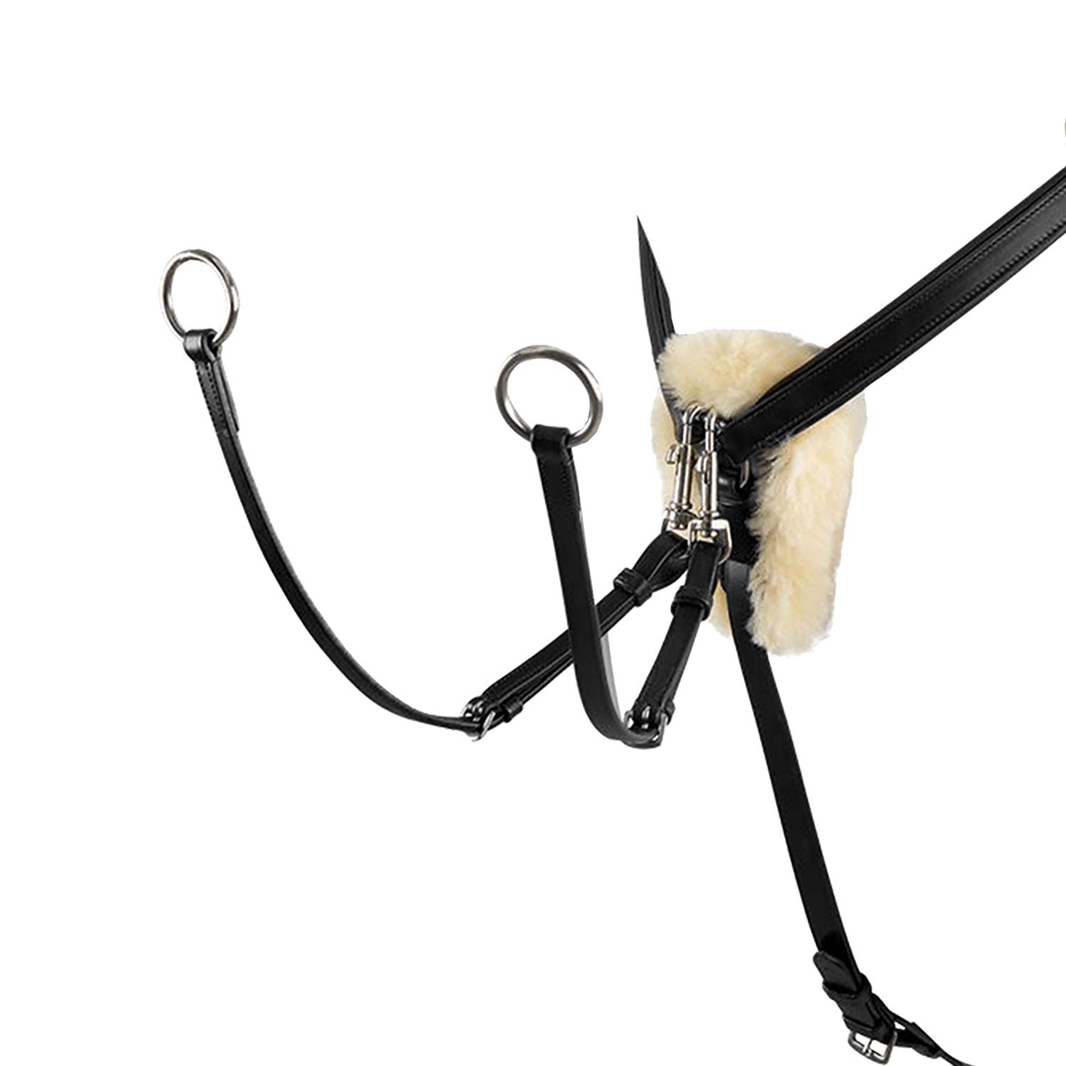 Pechera de caza con horquilla de 5 vías Equestro - Negro
