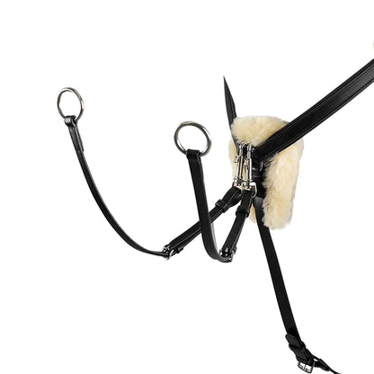 Pechera de caza con horquilla de 5 vías Equestro - Negro