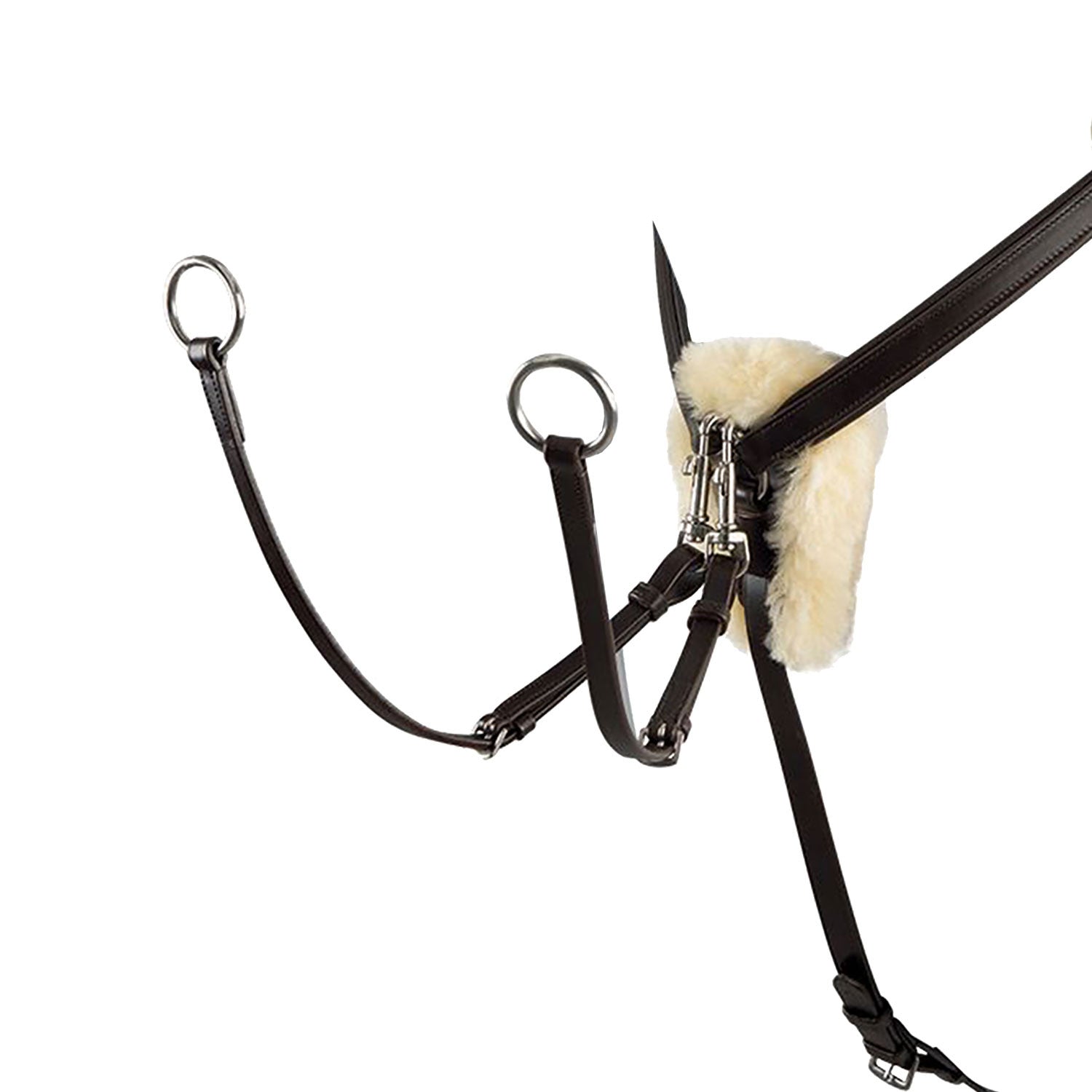 Pechera de caza con horquilla de 5 vías Equestro - Marrón oscuro