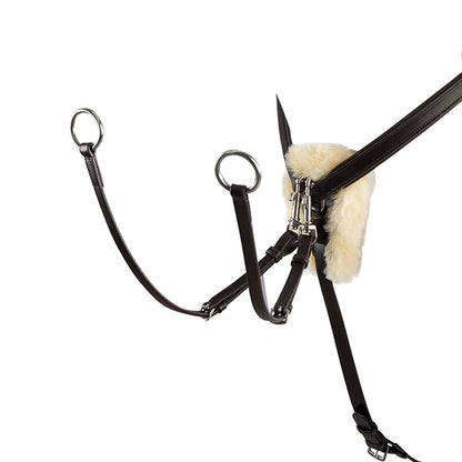 Pechera de caza con horquilla de 5 vías Equestro - Marrón oscuro