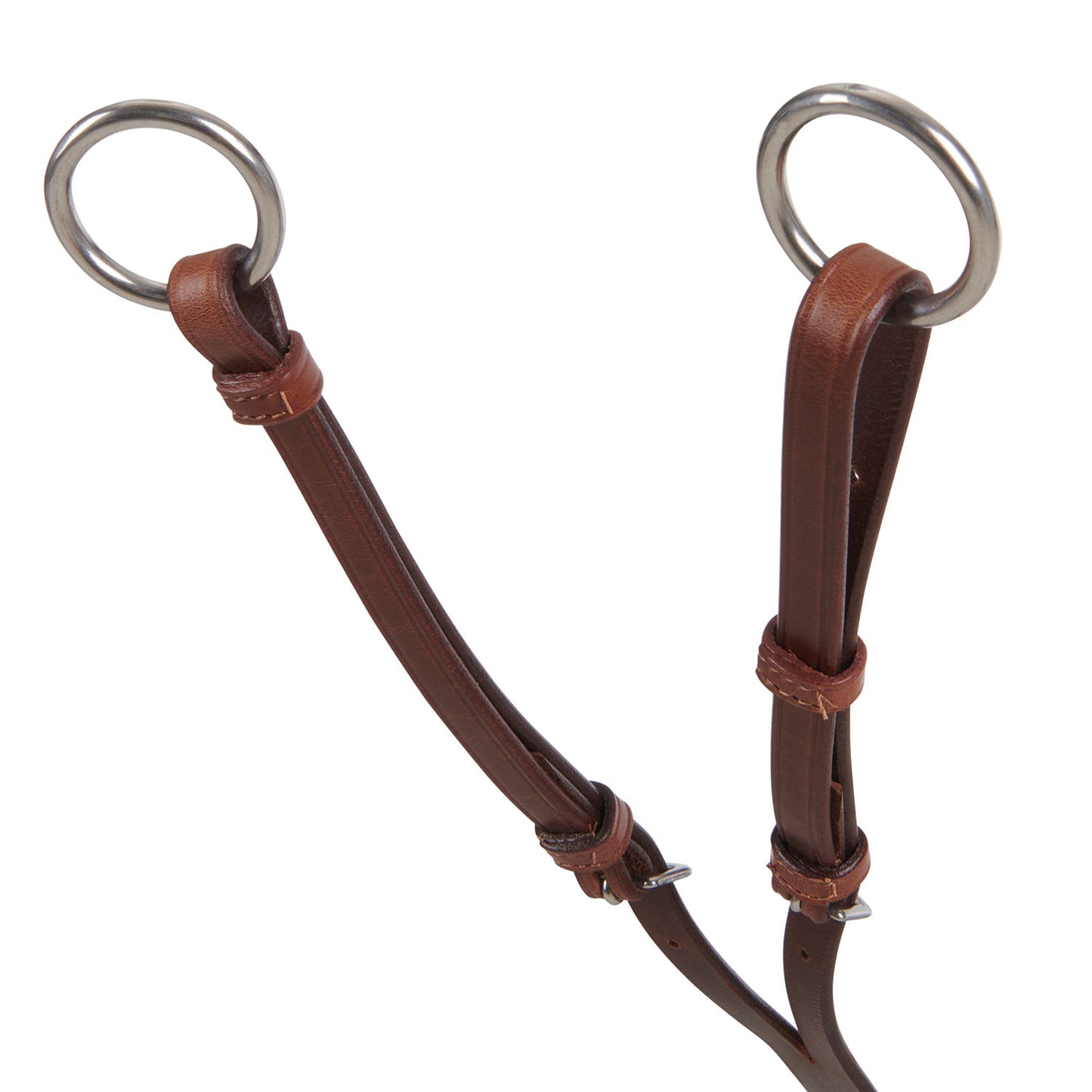 Pechera con horquilla en "y" de cuero Equestro - Coñac