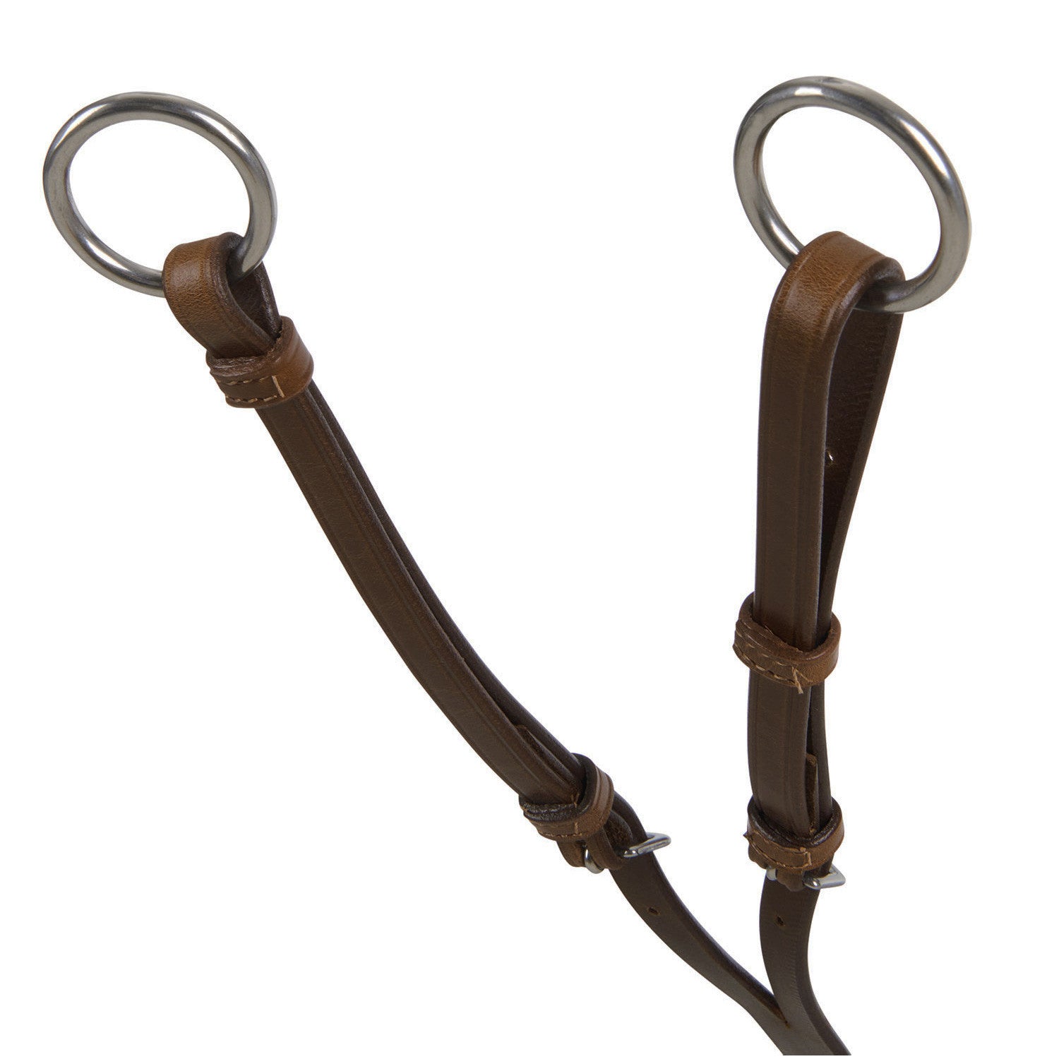 Pechera con horquilla en "y" de cuero Equestro - Marrón oscuro