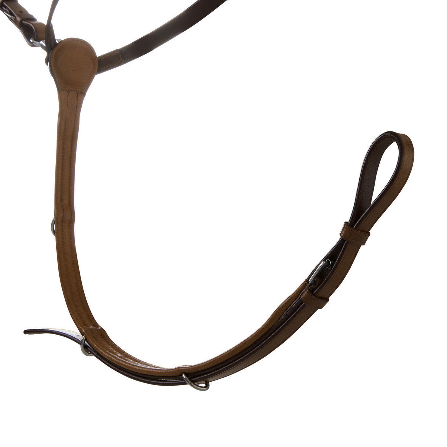 Pechera con horquilla en "y" de cuero Equestro - Marrón oscuro