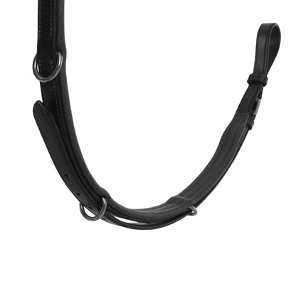Pechera con horquilla en "Y" de cuero Equestro - Negro