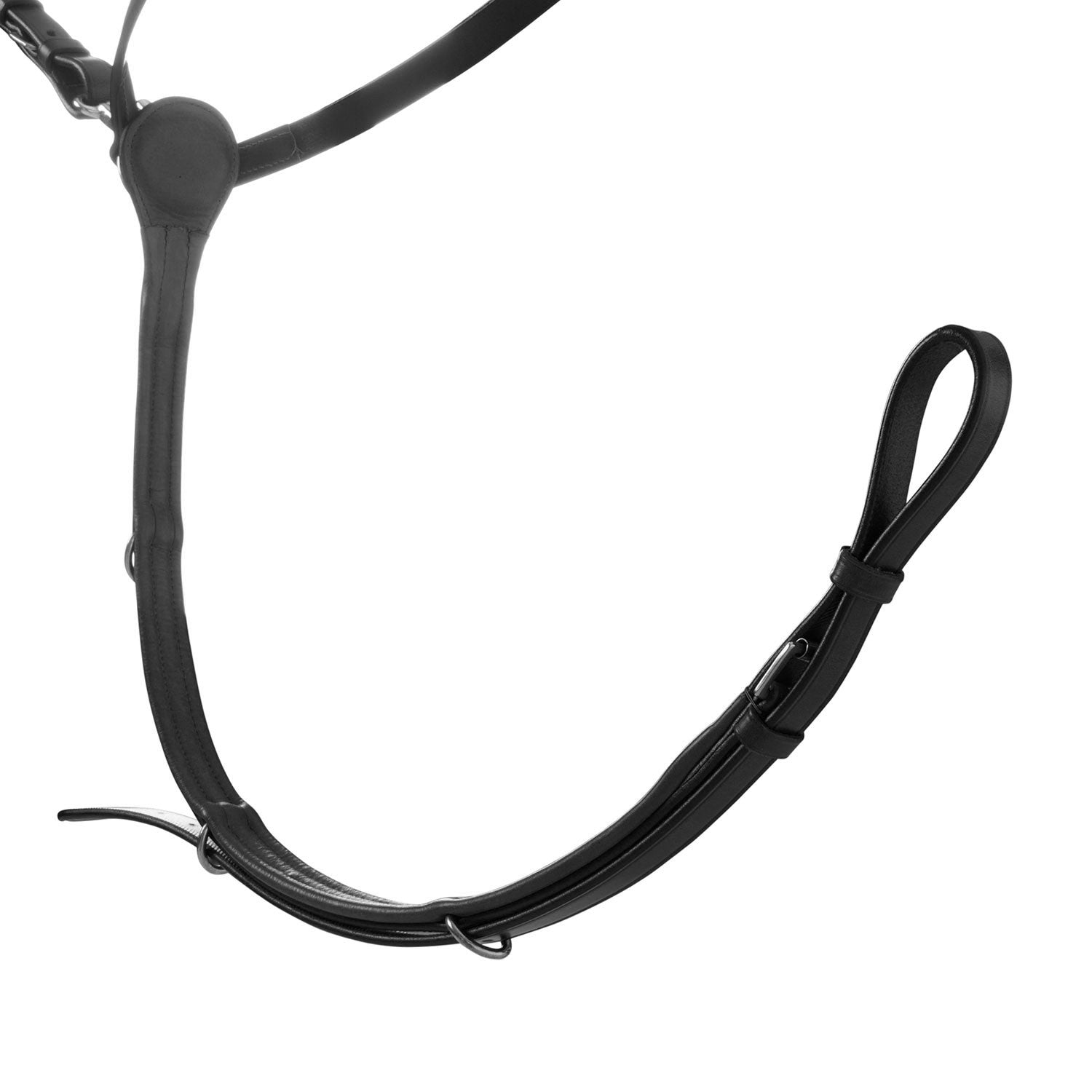 Pechera con horquilla en "Y" de cuero Equestro - Negro