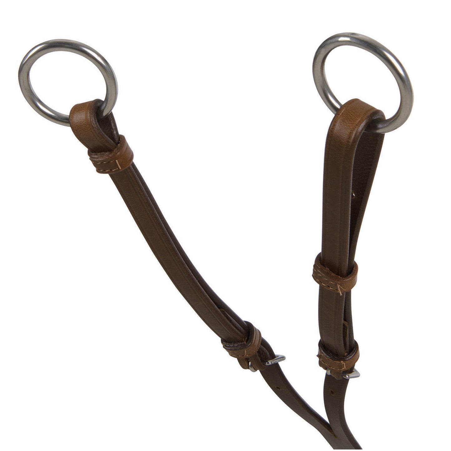 Pechera con horquilla en "Y" de cuero Equestro - Marrón oscuro