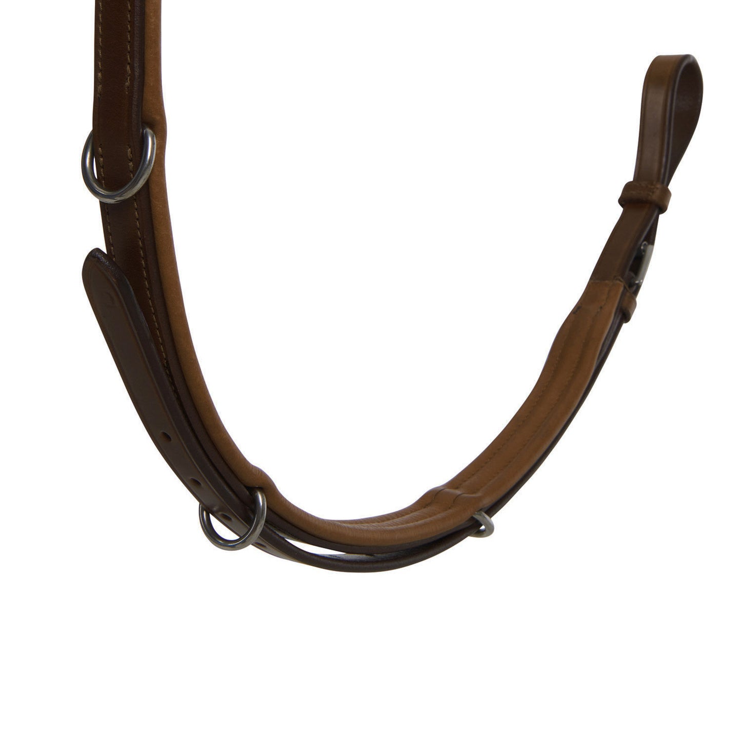 Pechera con horquilla en "Y" de cuero Equestro - Marrón oscuro