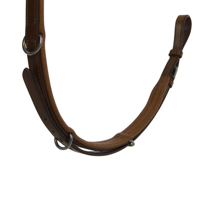Pechera con horquilla en "Y" de cuero Equestro - Marrón oscuro