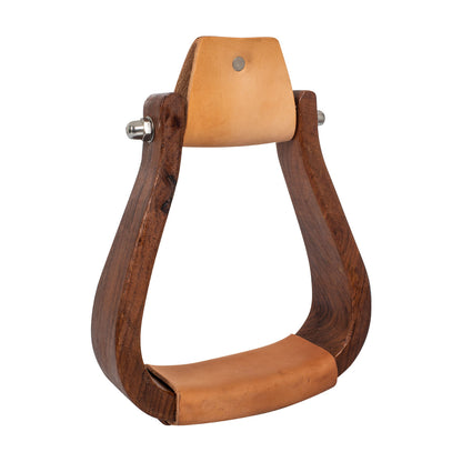 Estribo western de madera con asiento ancho Pool's