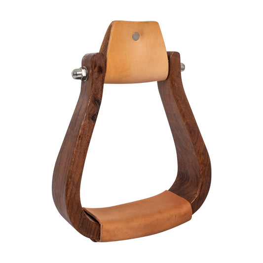 Estribo western de madera con asiento ancho Pool's