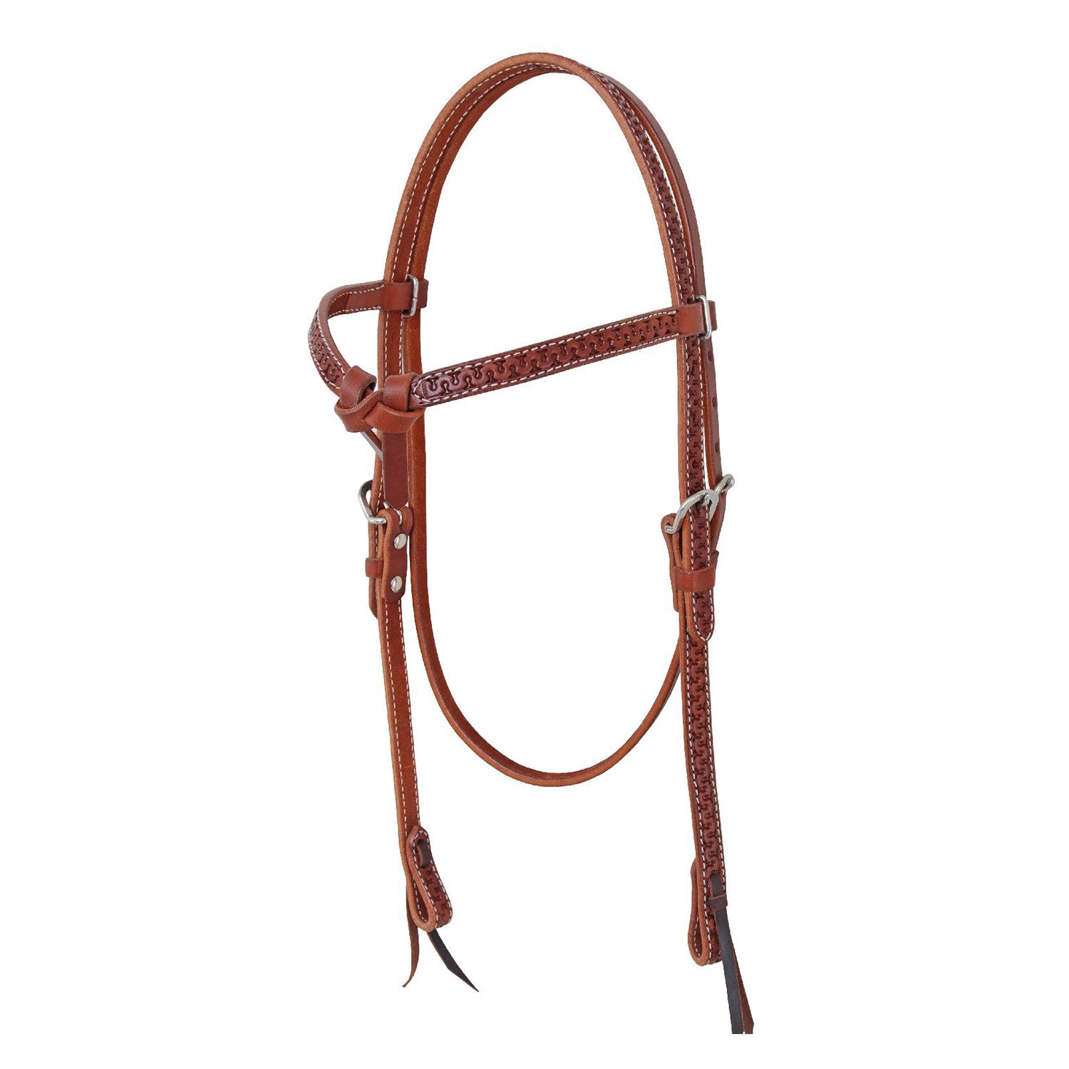 Cabezal western con trabajo snake Pool's - Coñac