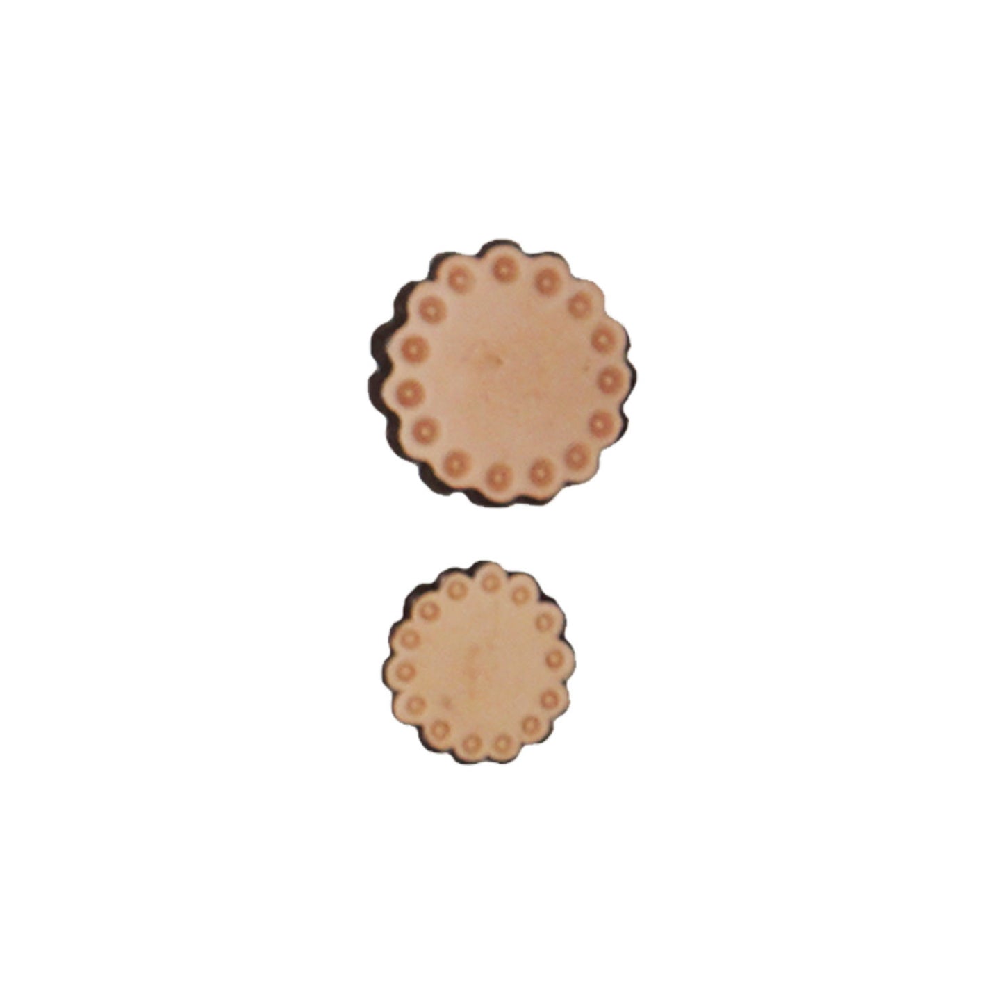 Leather rosset Pool's (2pcs) - Light Oil