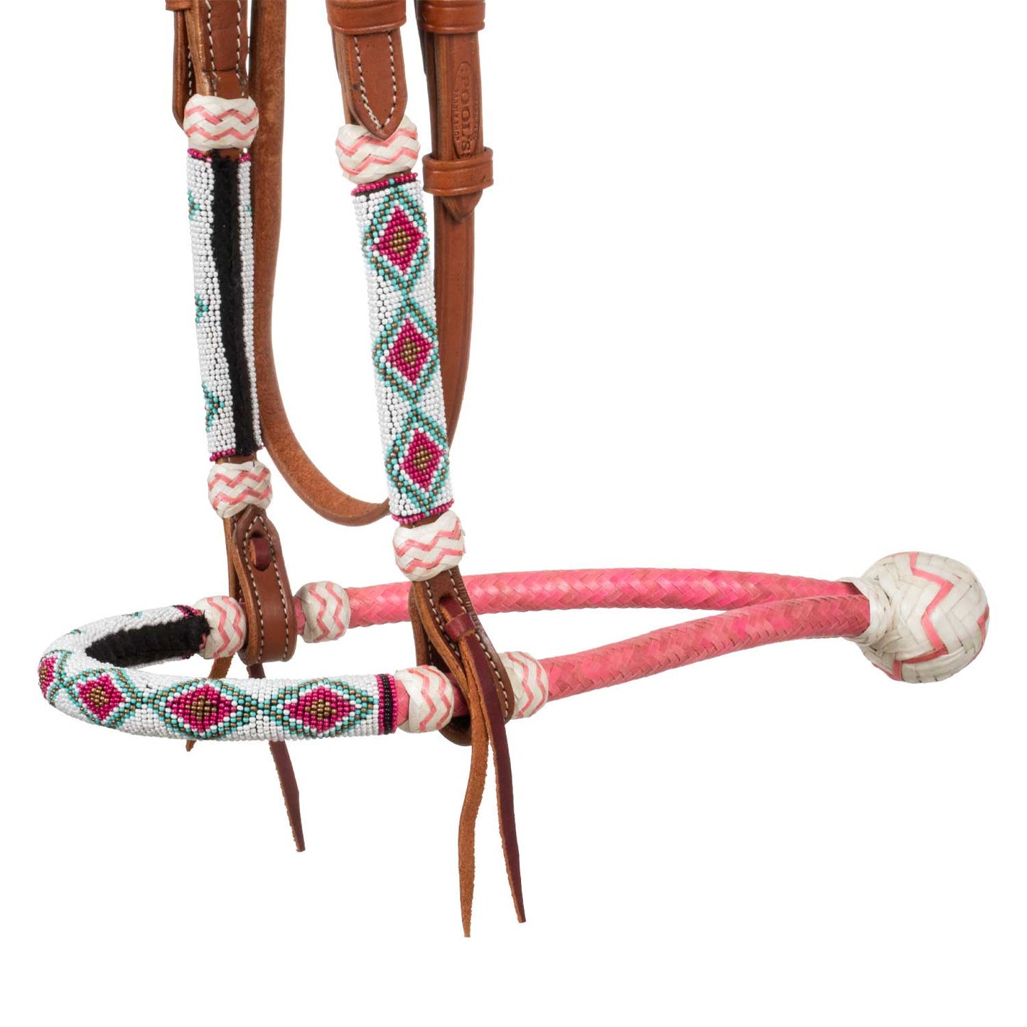 Bosal con cuentas y riendas mecate de algodón Pool's