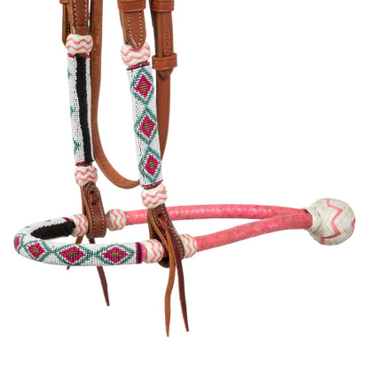 Bosal con cuentas y riendas mecate de algodón Pool's
