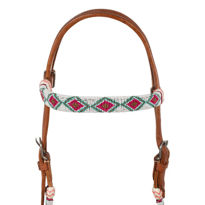 Bosal con cuentas y riendas mecate de algodón Pool's