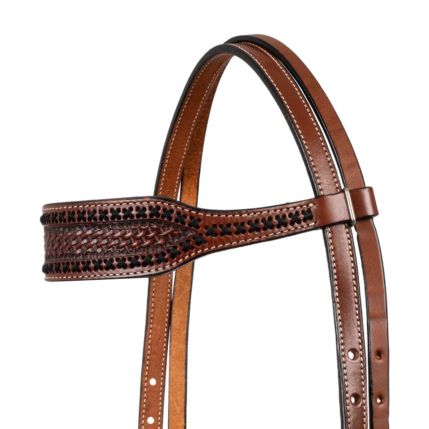 Cabezada western con frontal ancho Pool's - Chestnut