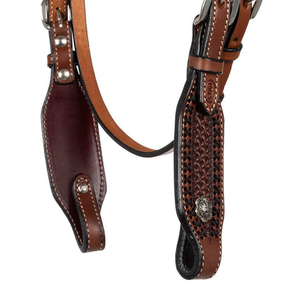 Cabezada western con frontal ancho Pool's - Chestnut