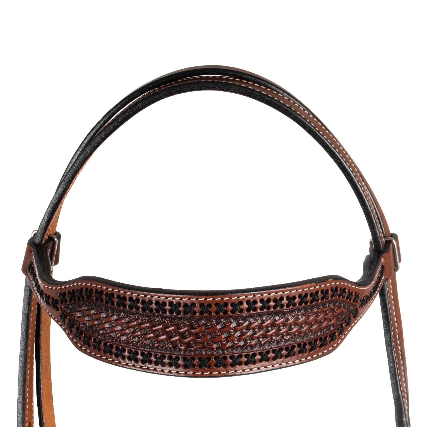 Cabezada western con frontal ancho Pool's - Chestnut