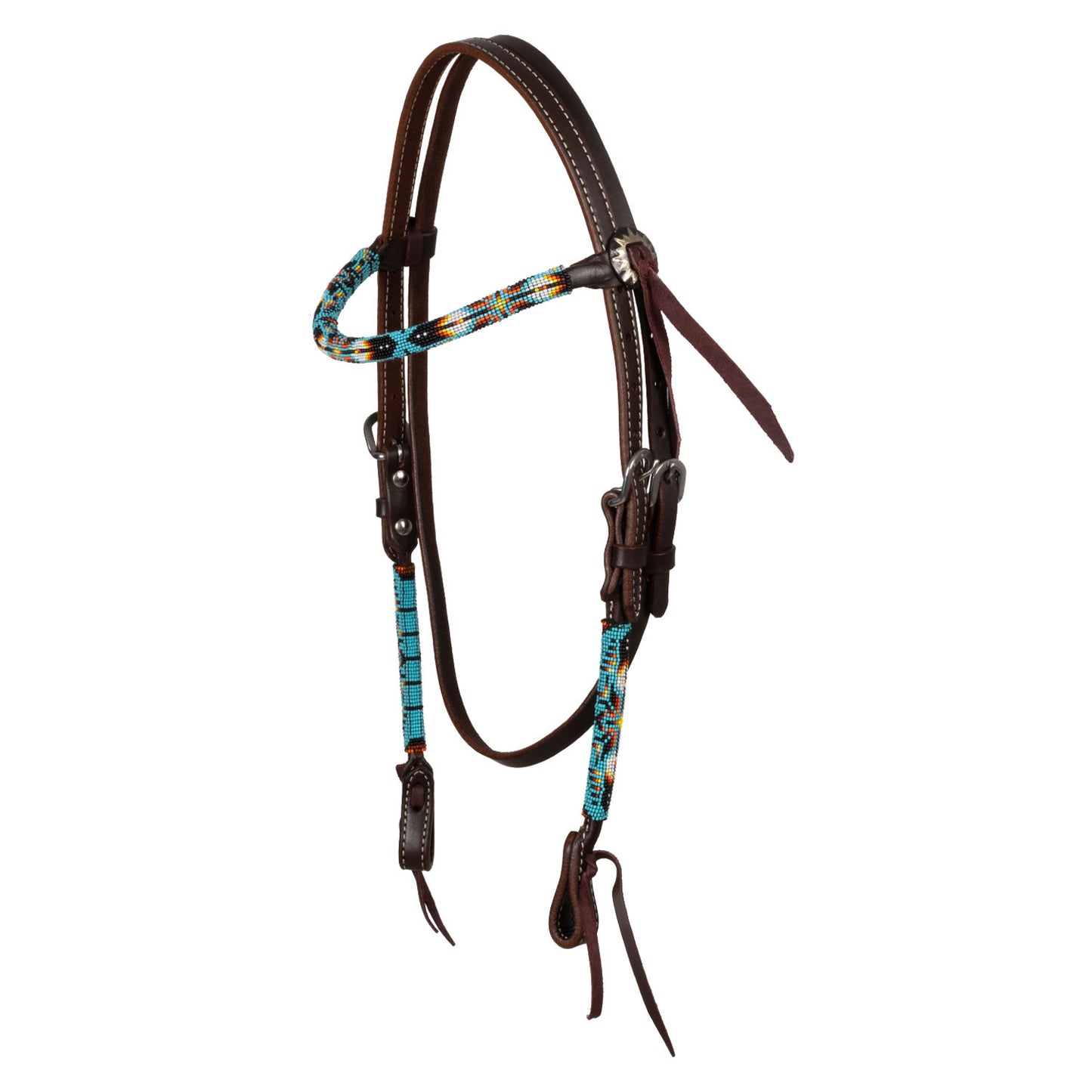 Brida western aceitada con cuentas navajo sky Pool's