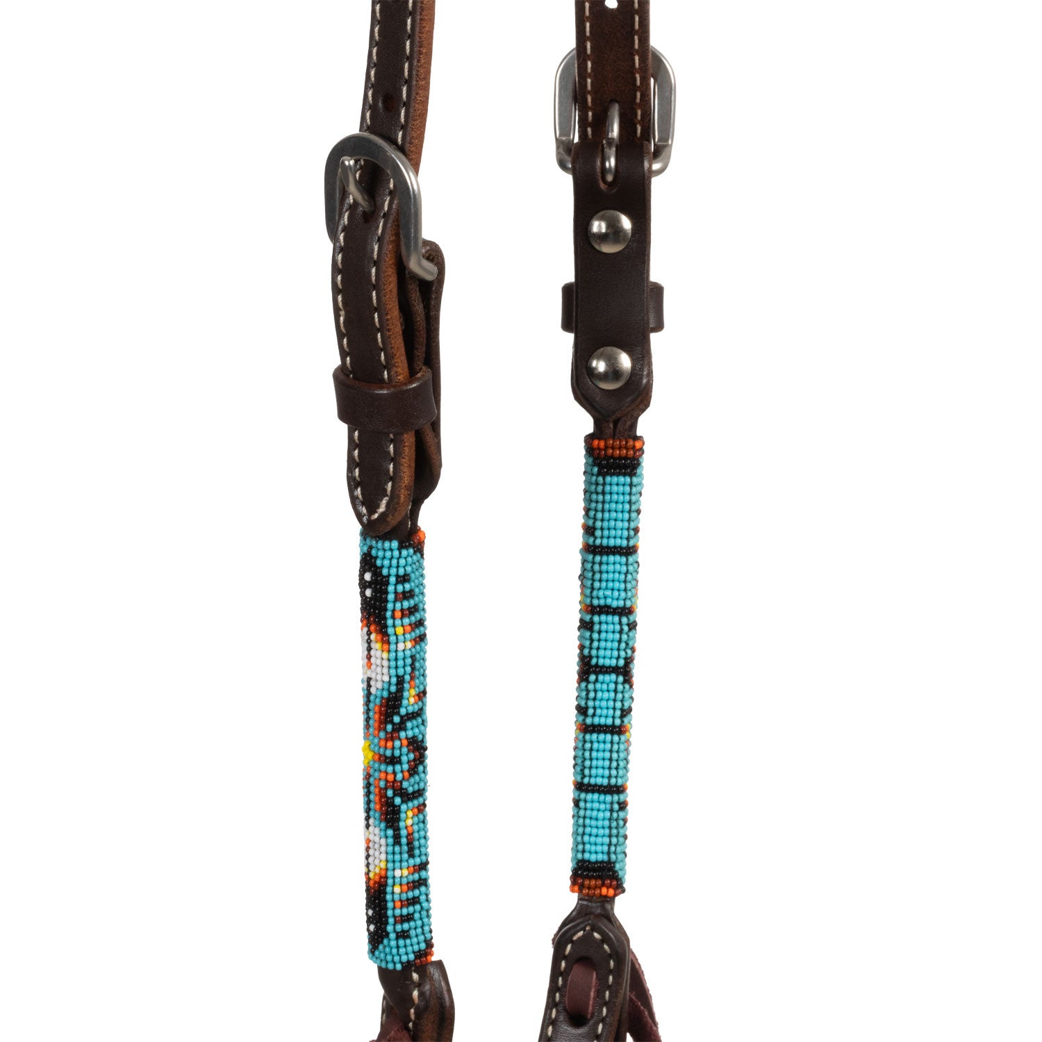 Brida western navajo sky con cuentas aceitadas de una oreja Pool's - Marrón oscuro