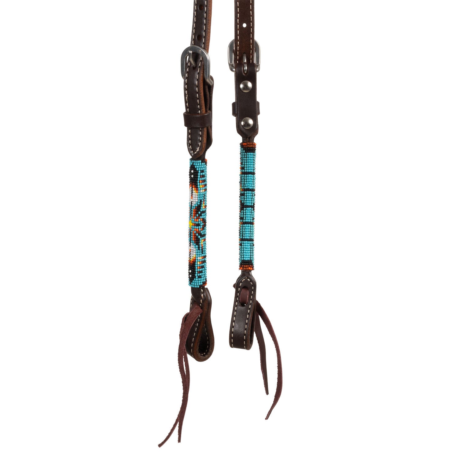 Brida western navajo sky con cuentas aceitadas de una oreja Pool's - Marrón oscuro