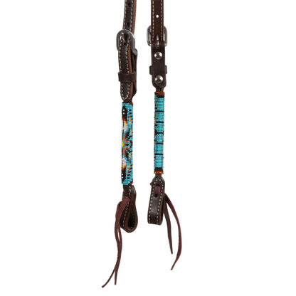 Brida western navajo sky con cuentas aceitadas de una oreja Pool's - Marrón oscuro