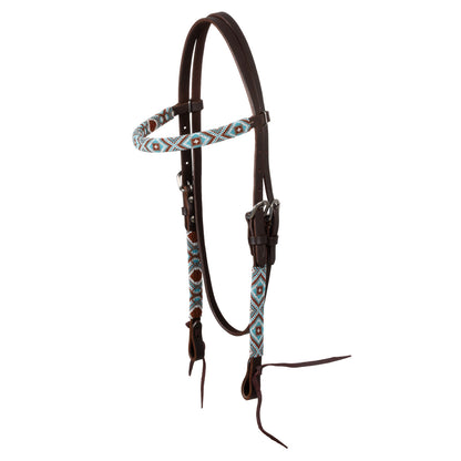 Brida western aceitada con cuentas Pool's - Marrón oscuro
