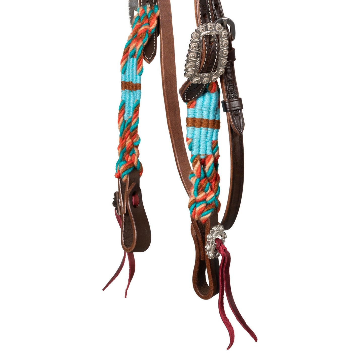 Brida western con olas de cuerda Pool's - Natural
