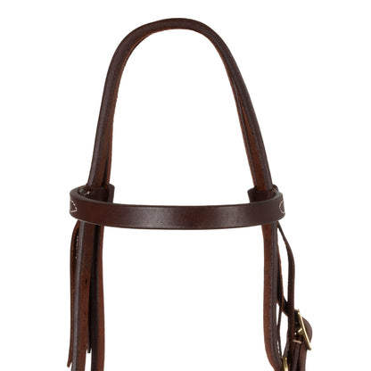 Brida western de cuero con frontal recto Pool's - Oliato