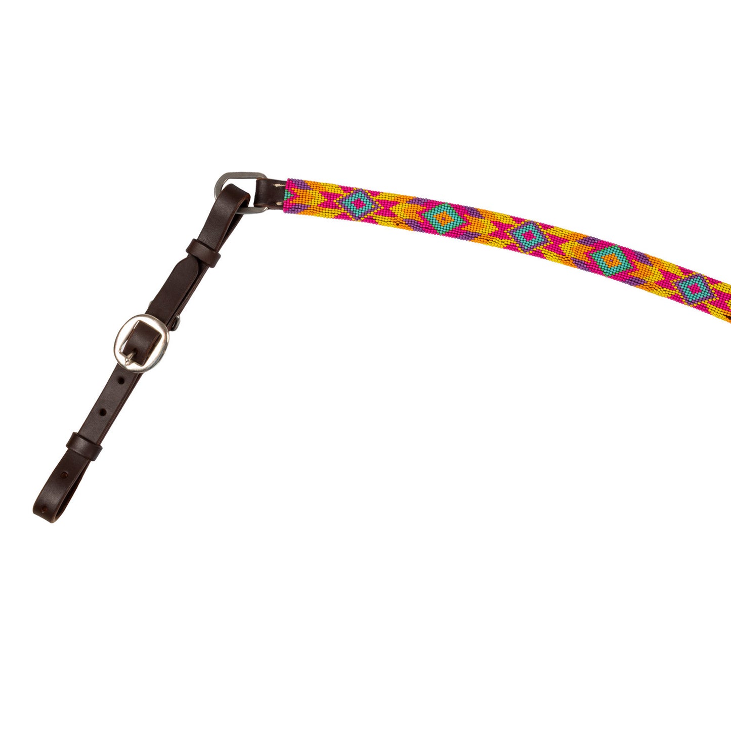 Pechera del oeste con cuentas multicolor Pool's - Marrón oscuro