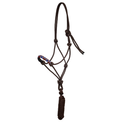 Cabezada cuerda anudada decoraciones Navajo con ramal Pool's - Marrón