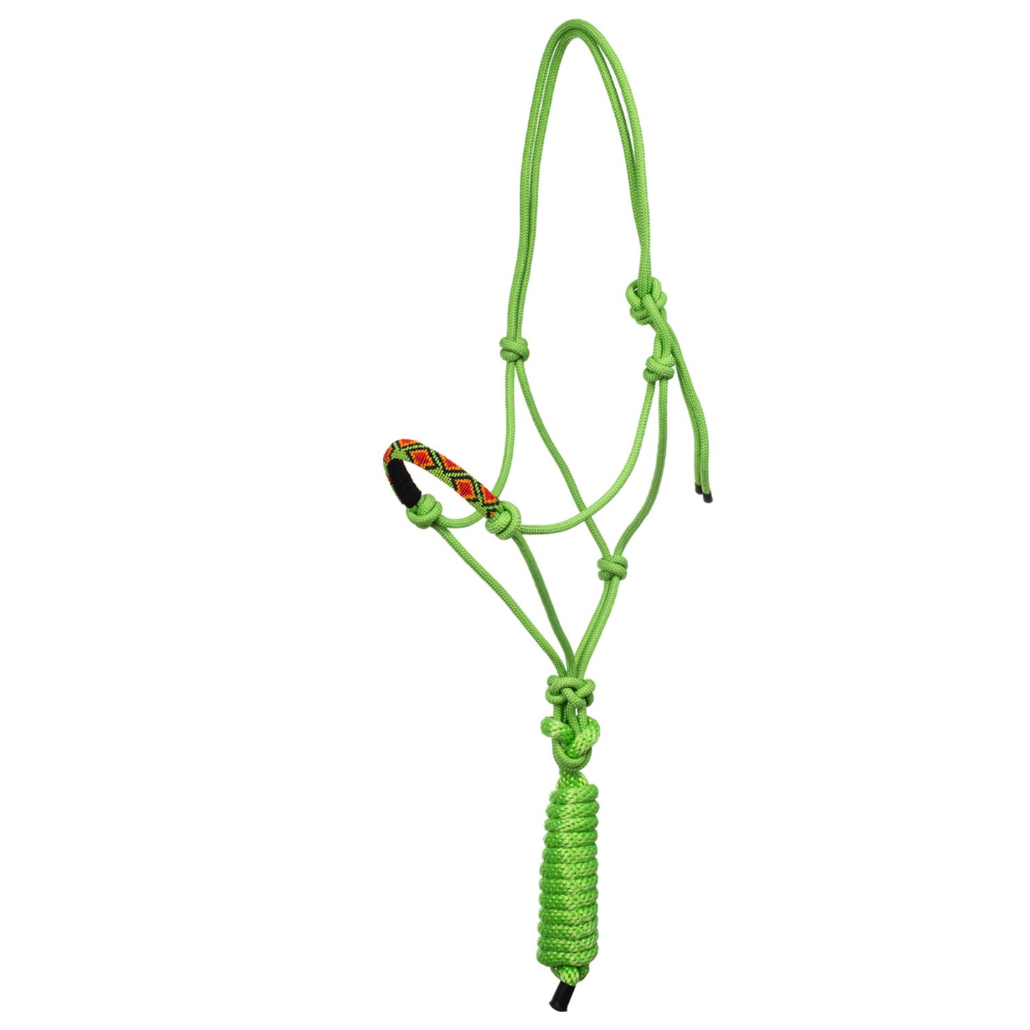 Cabezada cuerda anudada decoraciones Navajo con ramal Pool's - Lime