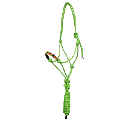 Cabezada cuerda anudada decoraciones Navajo con ramal Pool's - Lime