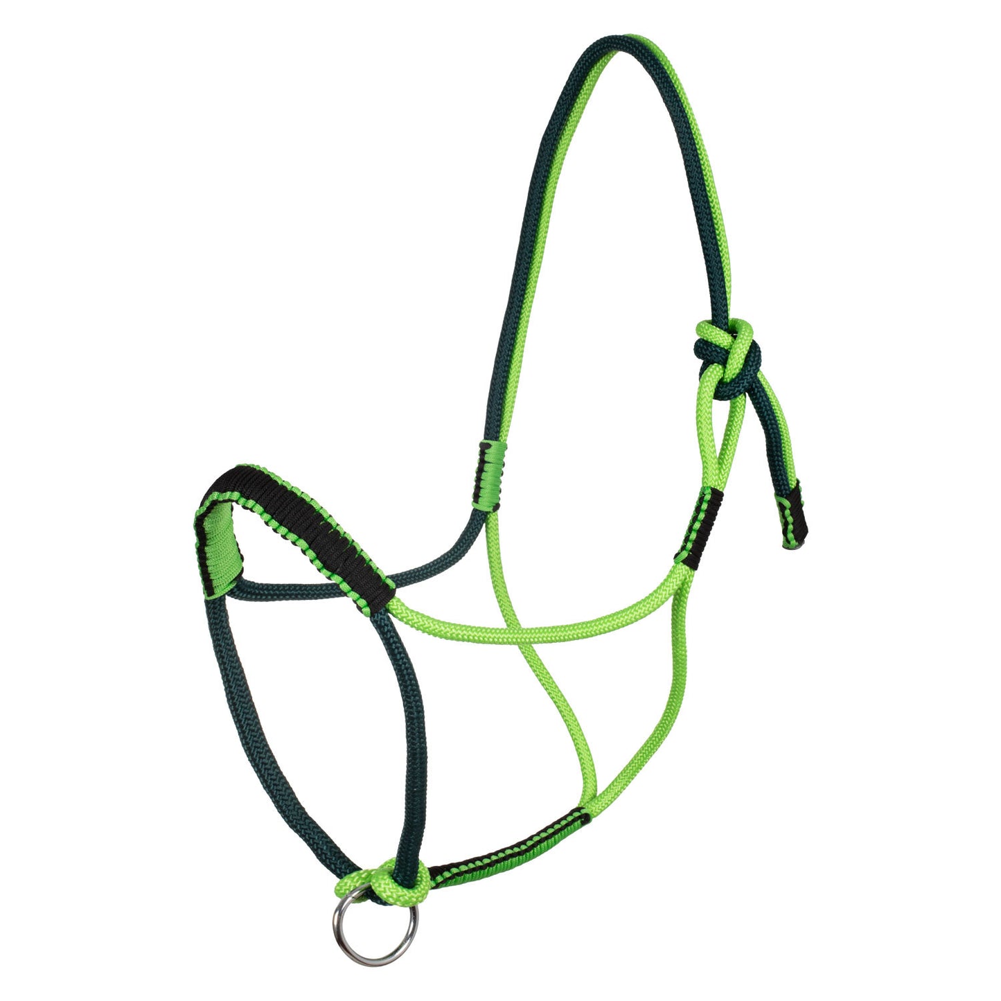 Cabezada trenzada con decoraciones Pool's - Green/Lime