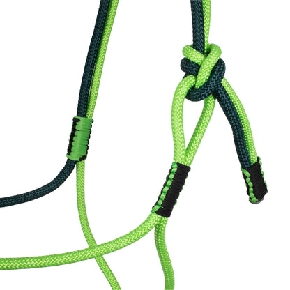 Cabezada trenzada con decoraciones Pool's - Green/Lime