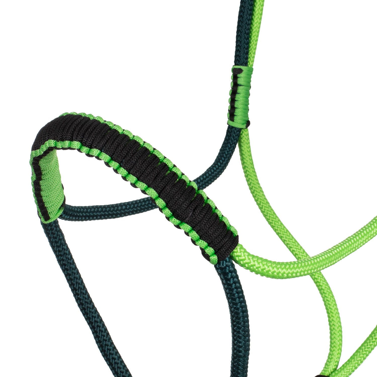 Cabezada trenzada con decoraciones Pool's - Green/Lime