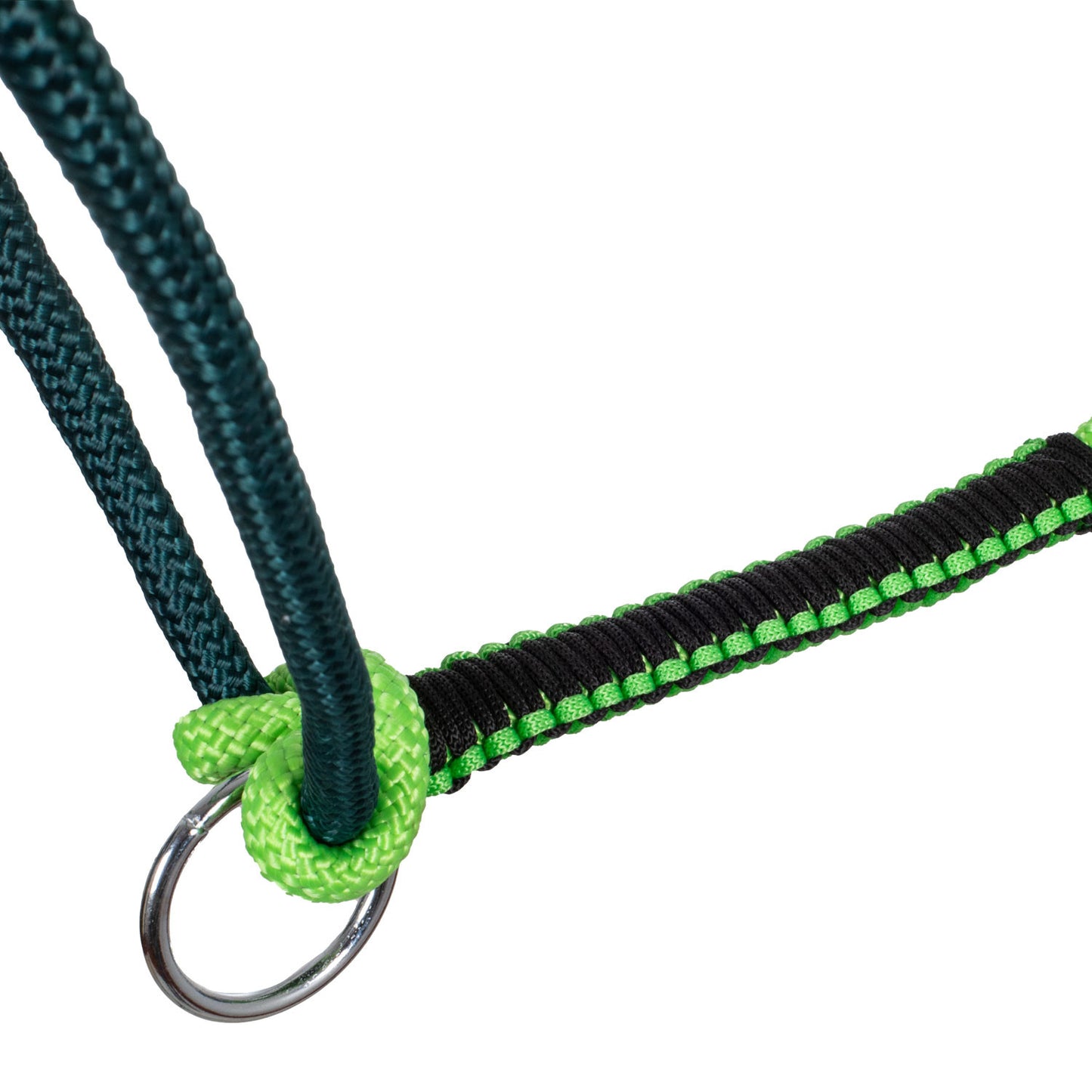 Cabezada trenzada con decoraciones Pool's - Green/Lime