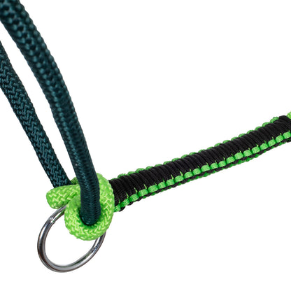 Cabezada trenzada con decoraciones Pool's - Green/Lime
