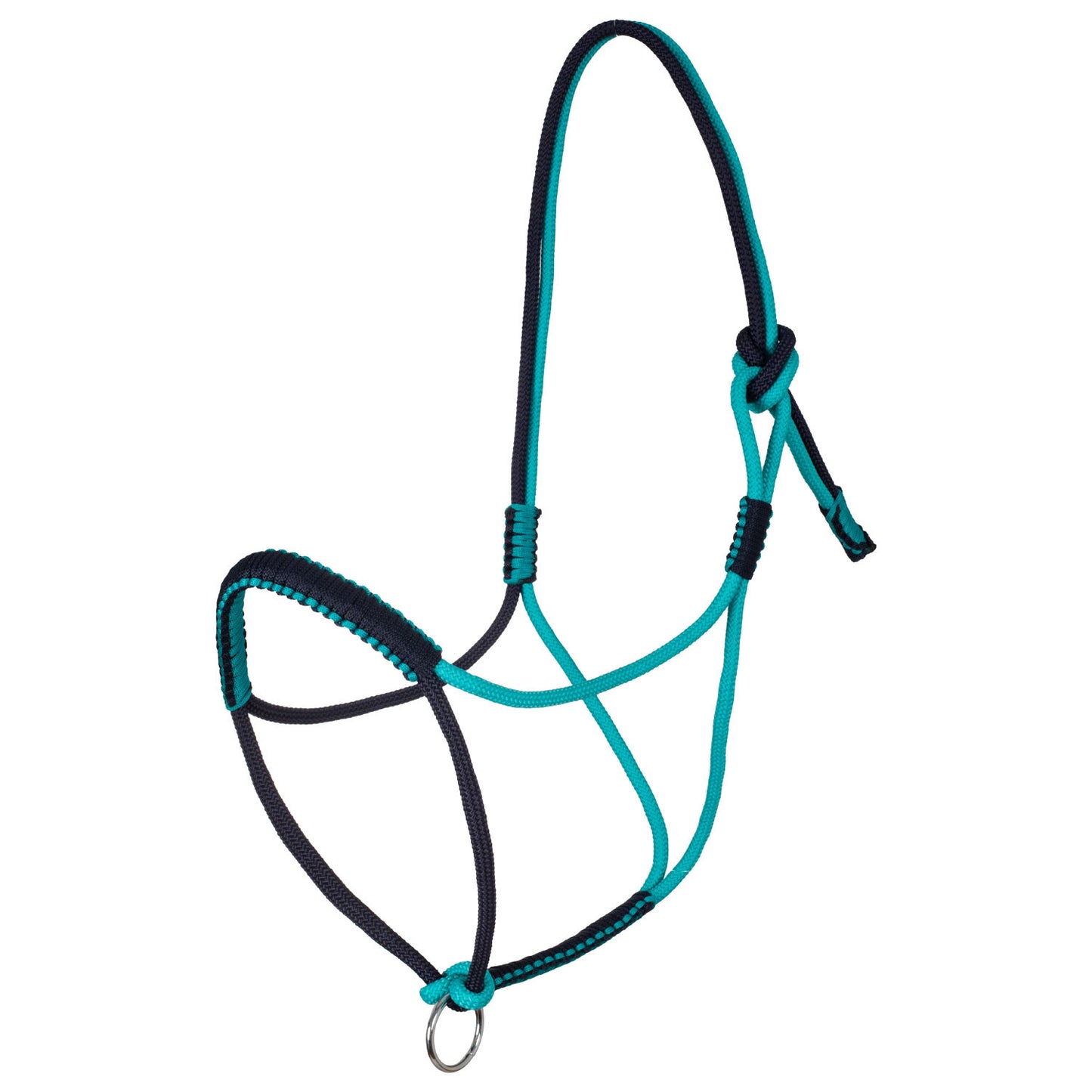 Cabezada trenzada con decoraciones Pool's - Teal/Nv