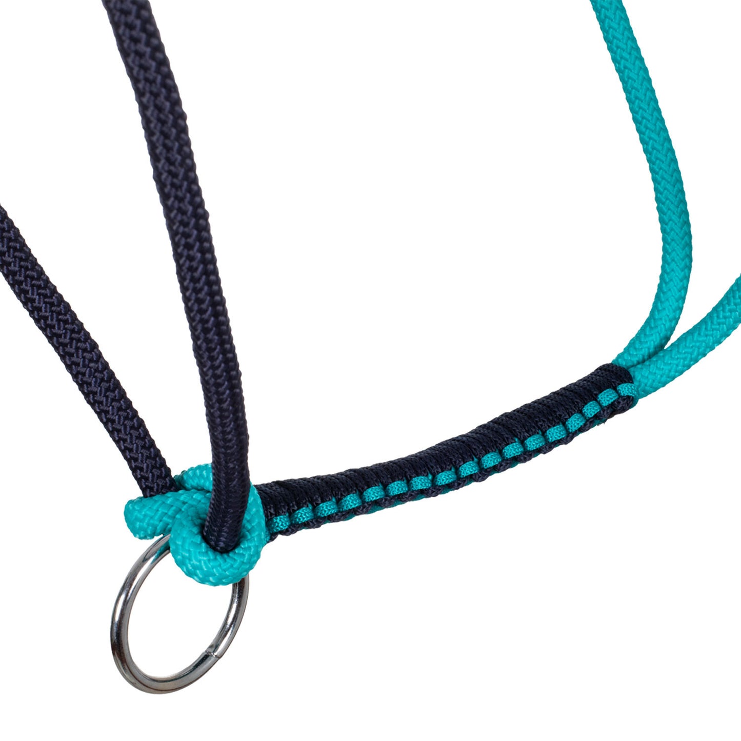 Cabezada trenzada con decoraciones Pool's - Teal/Nv