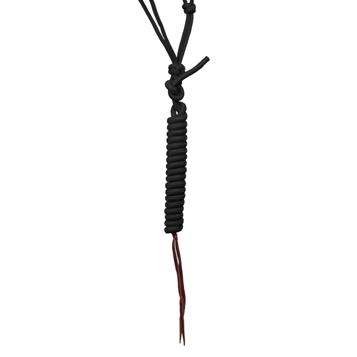 Cabezada de cuerda con decoraciones de cuentas con ramal Pool's - Negro