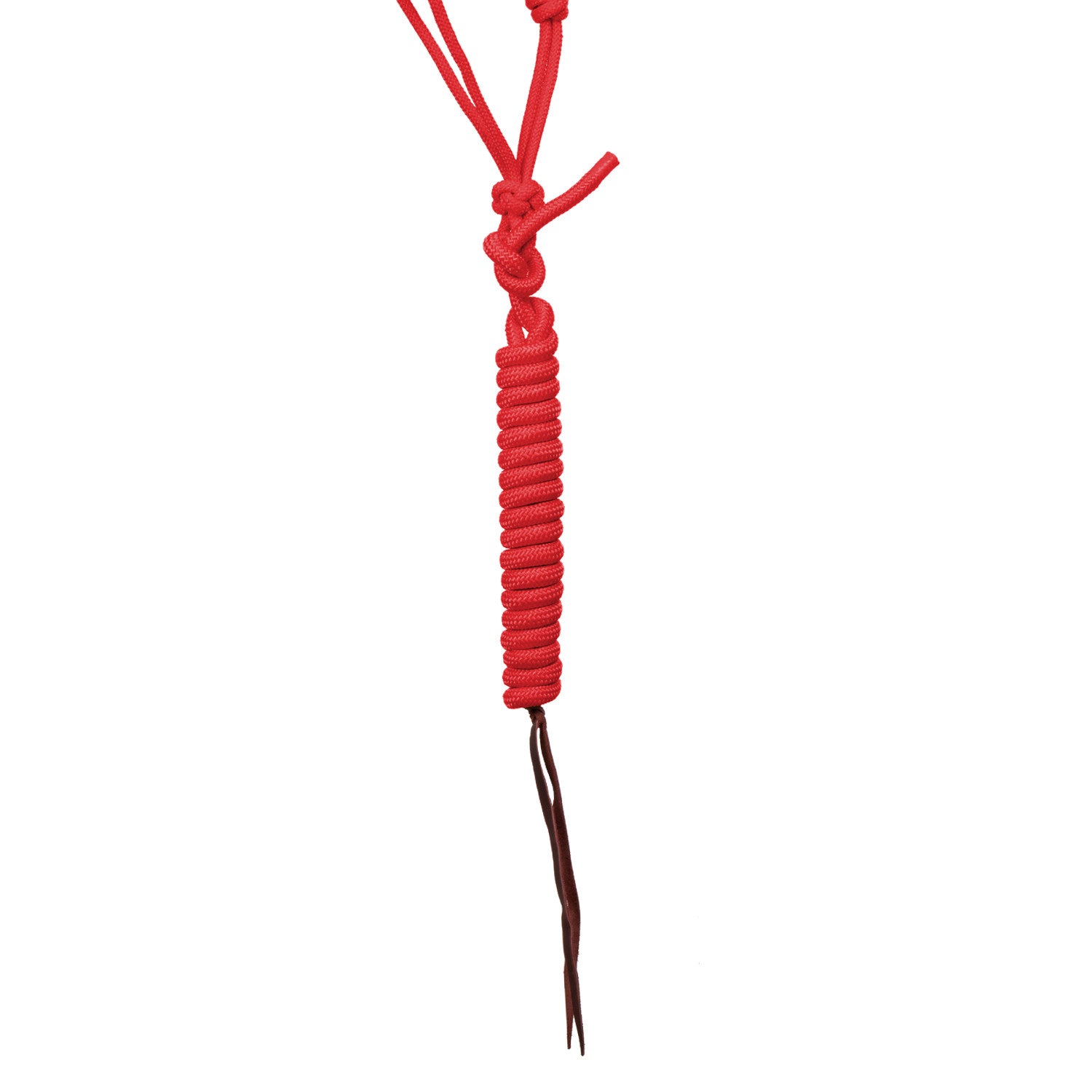Cabezada de cuerda con decoraciones de cuentas con ramal Pool's - Rojo