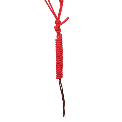 Cabezada de cuerda con decoraciones de cuentas con ramal Pool's - Rojo