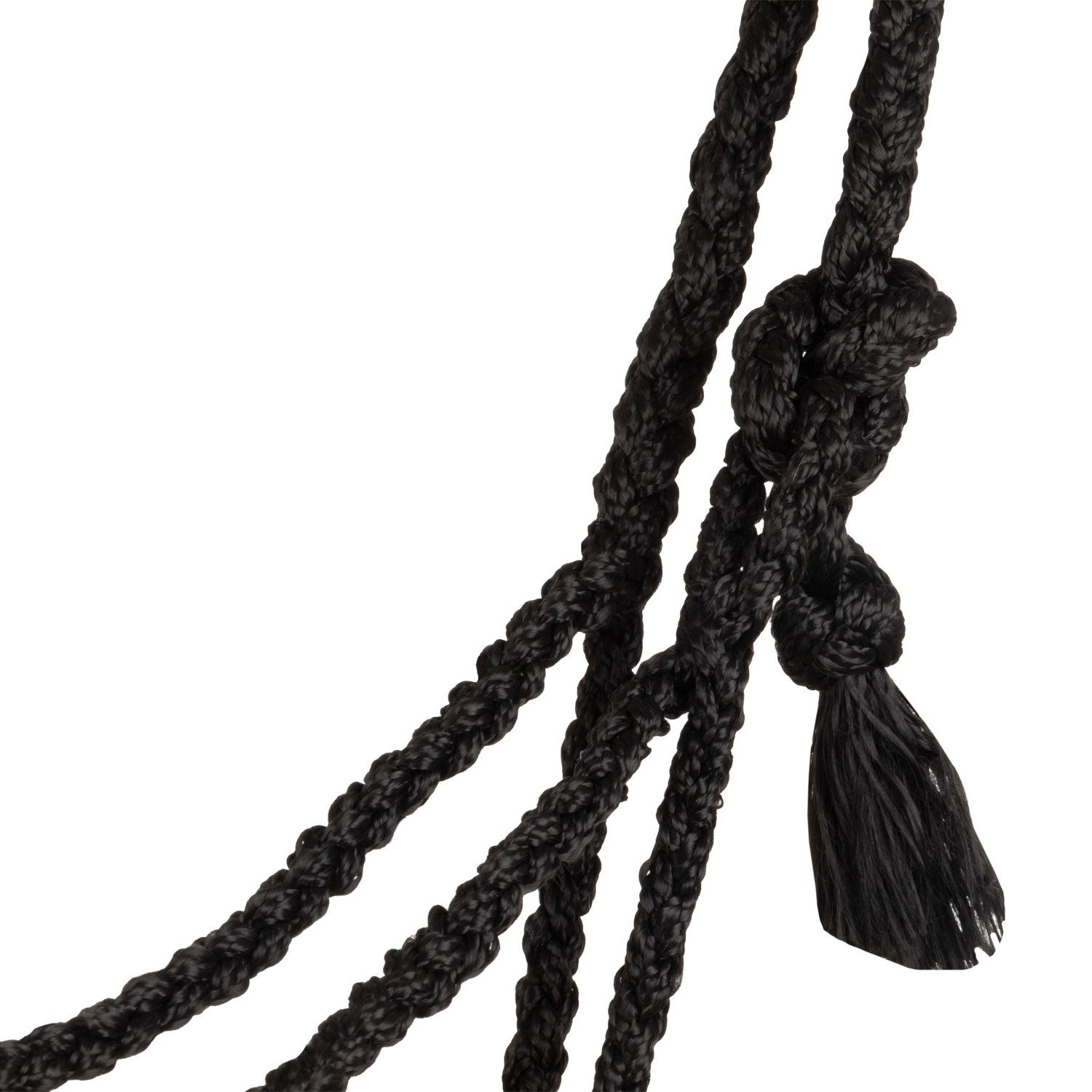 Cabezada de cuerda de mohair con diseño de diamante Pool's - Black/Grey