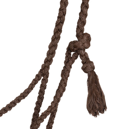 Cabezada de cuerda de mohair con diseño de diamante Pool's - Brown/Beige