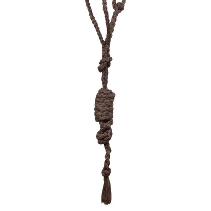 Cabezada de cuerda de mohair con diseño de diamante Pool's - Brown/Beige