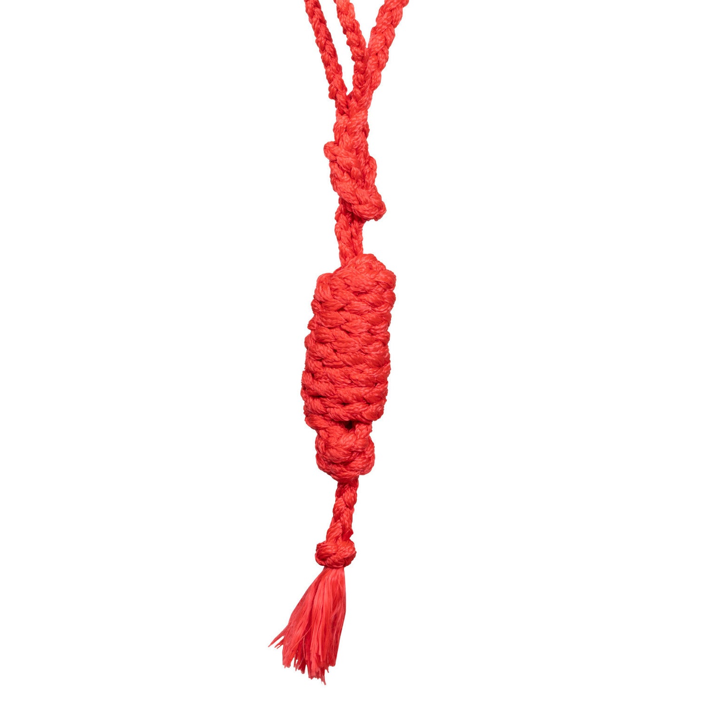 Cabezada de cuerda de mohair con diseño de diamante Pool's - Red/Beige